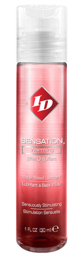 ID Sensation Warming Liquid Lubricant 1 Ounce for Intimate Use Water Based Lube